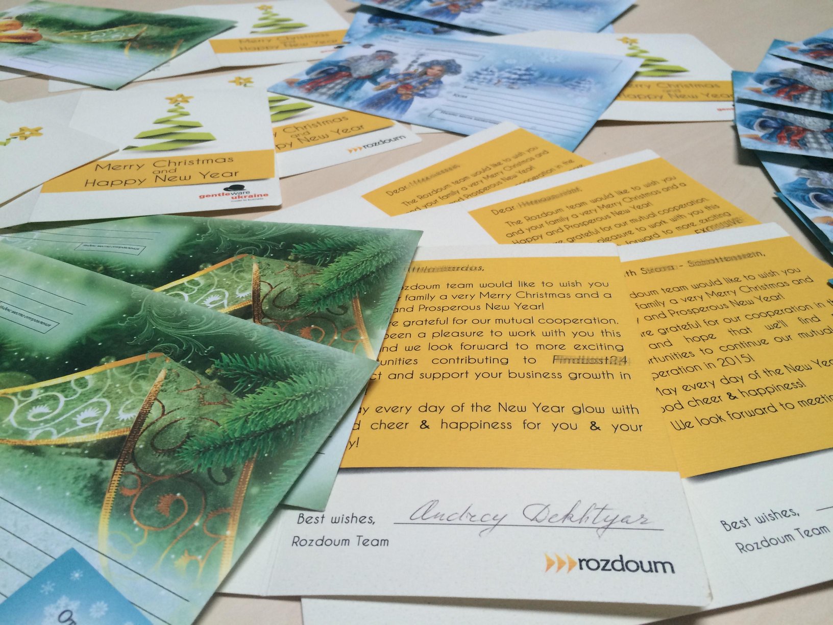 Receive Rozdoujm New Year Postcards during the winter holidays