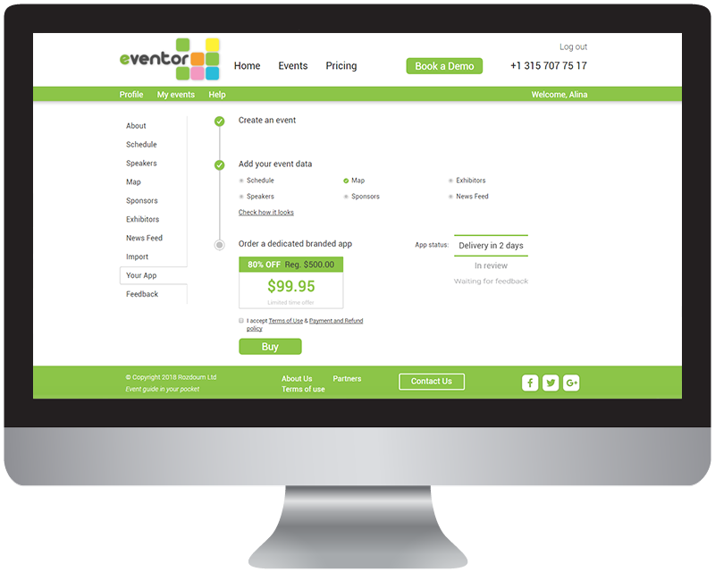 Eventor Mobile App