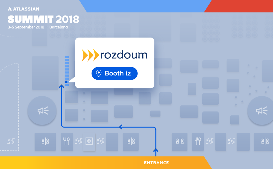 Rozdoum Booth at Atlassian Summit Europe 2018