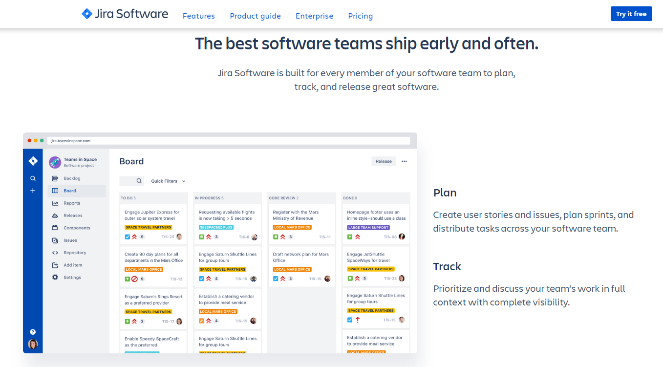 Jira software - project management tool