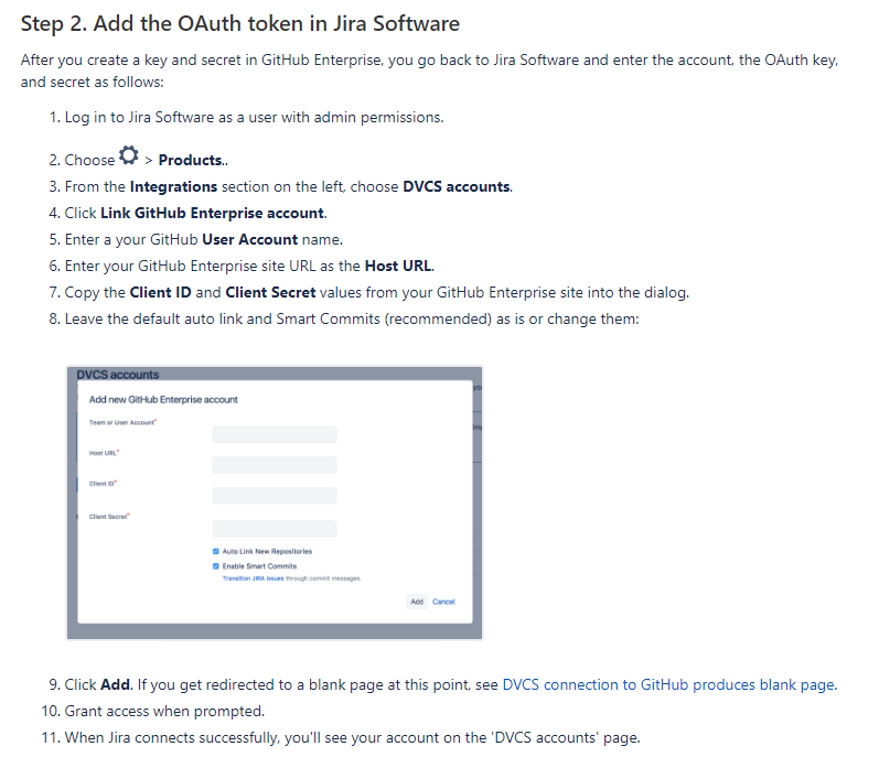 Add the OAuth token in Jira Software
