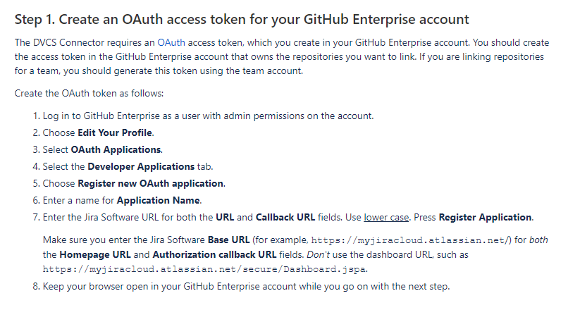 an OAuth access token for your GitHub Enterprise account